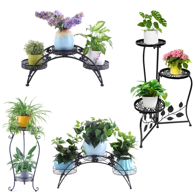 HEAVY DUTY METAL Plant Flower Pot Display Stand Holder Rack Home Shelf
