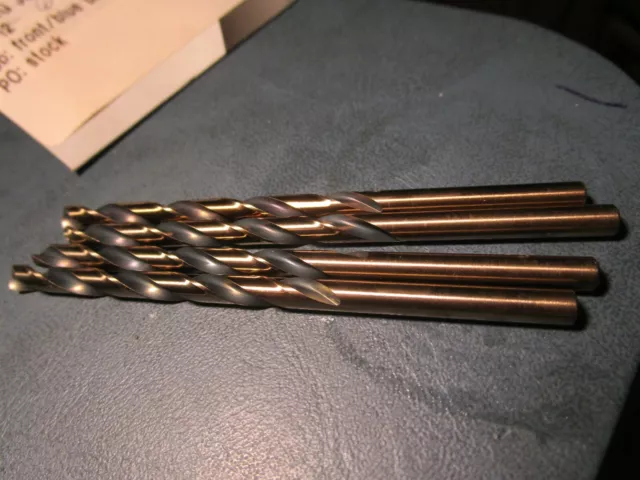 (4) #13 HSS 135° Split Point Black & Gold Finish Jobber Drill