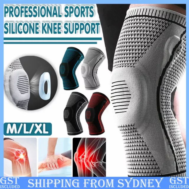 Knee Brace Knee Compression Sleeve Professional Sports Silicone Knee Support