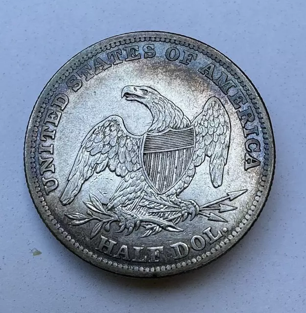 1839 Capped Bust Half Dollar- Beautiful toning!