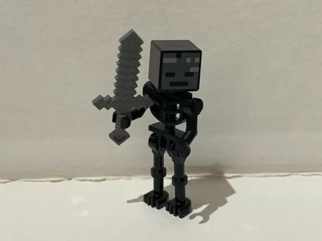 Lego Minecraft Wither Skeleton Minifigure with Sword