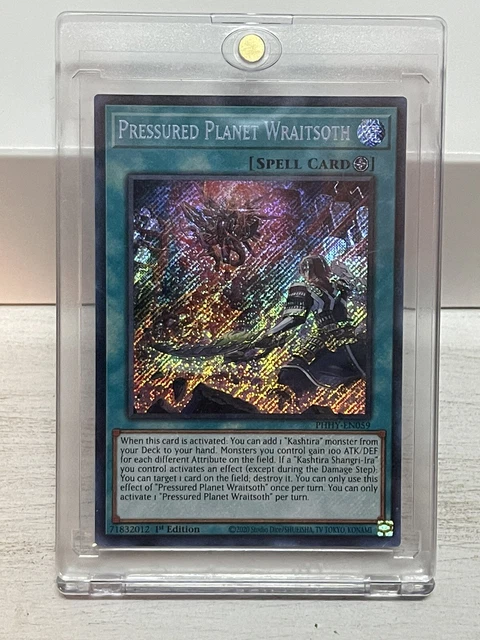 PRESSURED PLANET WRAITSOTH - SECRET RARE 1ST EDITION PHHY-EN059 YUGIOH! Mint/NM