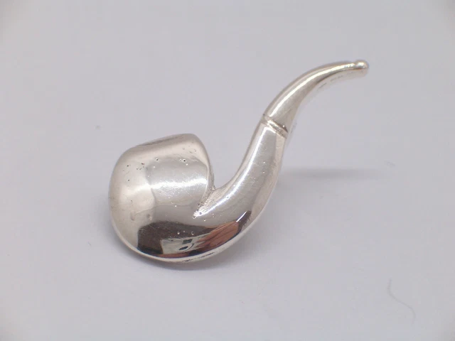 Broche De Veste ( Pins ) Avec Pipe en Argent 925 - Fumée Lent