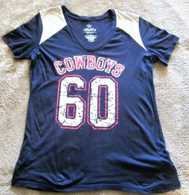 Dallas Cowboys Football Womens Large Top V-Neckline Short Sleeves