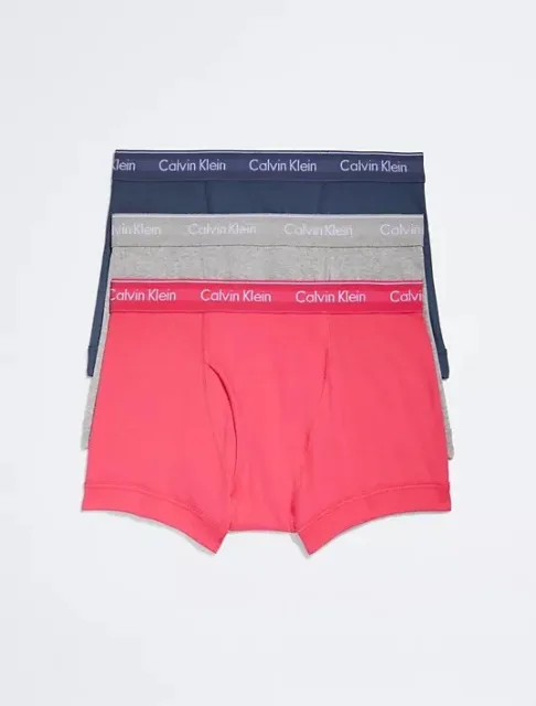 Men's Calvin Klein Classic Fit 100% Cotton 3 Pack Trunk Underwear