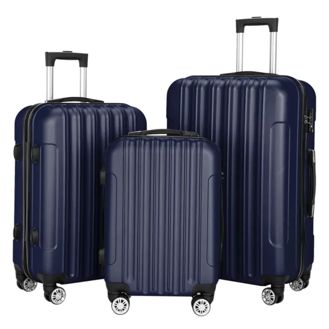 Luggage 3 Piece Set Suitcase Spinner Hardshell Lightweight TSA Lock 20"24"28"