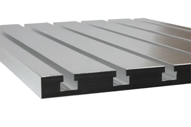 t slot fixture plate 12" x 12", aluminum, t-track, metalworking, cnc bed