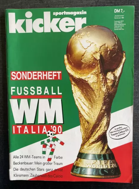 Kicker Numéro Spécial Coupe Du Monde 1990 IN Italie Avec Riesen-Farbfoto Germany