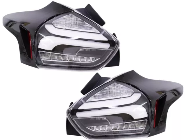 For 2015-2018 Ford Focus Mk3.5 3D/5D JDM Black LED Tail Lights Dynamic Indicator