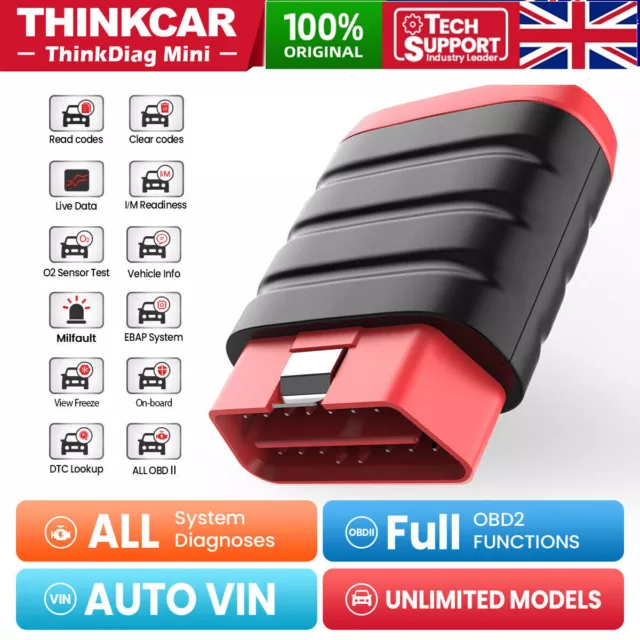 THINKDIAG Mini Bluetooth OBD2 Car Code Reader Scanner ABS SRS Tool Full System