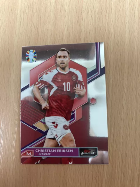 Topps Finest Euro 2024 Trading Card Christian Eriksen Denmark