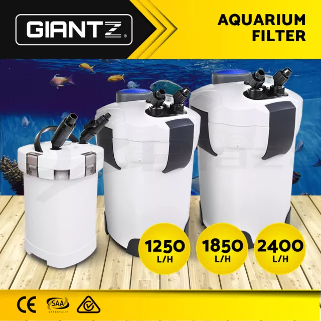 Giantz Aquarium Filter External Canister Aqua Fish Tank Water Pond Pump Filter