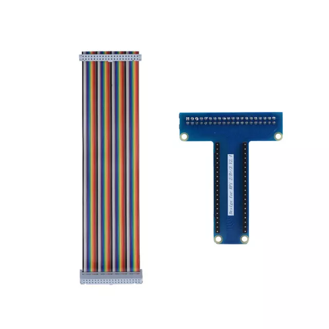 For Raspberry Pi 2B 3B T-Type GPIO Extension Board + 40 Pin Ribbon Flat Cable 2