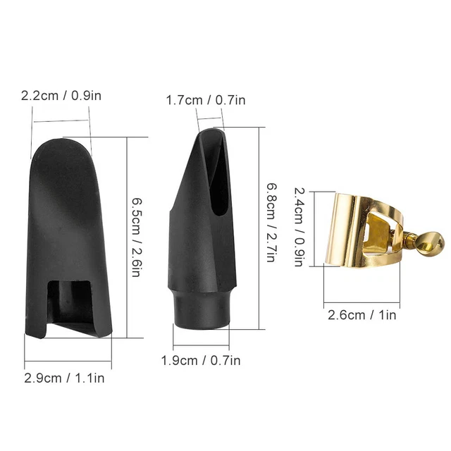 Soprano Saxophone Mouthpiece Kit Cap Ligature Fastener Parts Music Instrumen HB0