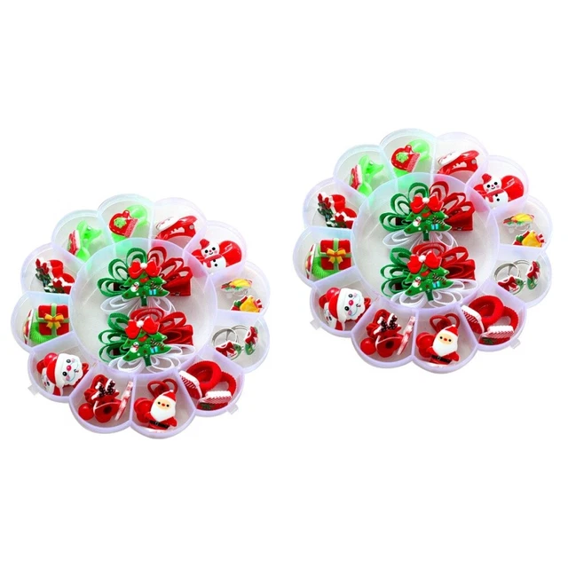 2 Sets Baby Mädchen Haar Clips Weihnachten Stirnbänder Baby Mädchen Haar Zubehör
