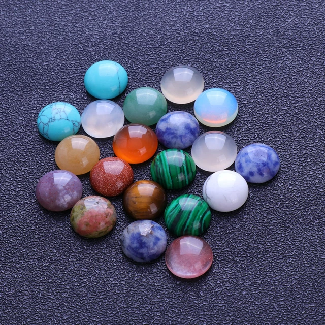 20 Pcs Rundes Glas Mosaik Dichroitische Glascabochons Kristall