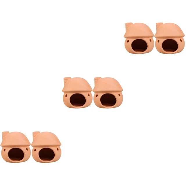 6 Pcs Maison D'ornement D'aquarium Cachettes De Poisson D'animaux Hamster