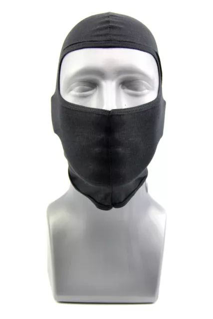 Balaclava Sturmhaube Schutzmaske mit Panorama Sichtfeld 100% Baumwolle Schwarz