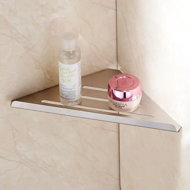 Triangular Shower Caddy Shelf Bathroom Wall Corner Rack Storage Organizer Holder
