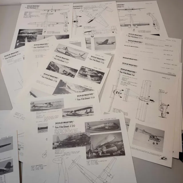 YOU PICK-Aviation Airplane Blueprint SCALE-MASTER FaxFile Sheet DOUGLAS/LOCKHEED