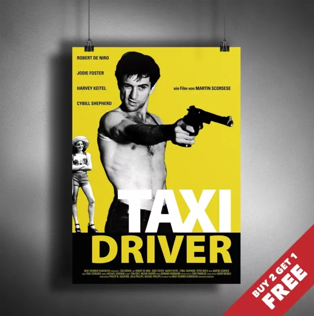 TAXI DRIVER 1976 MOVIE POSTER A3 / A4  Martin Scorsese Robert De Niro Film Print