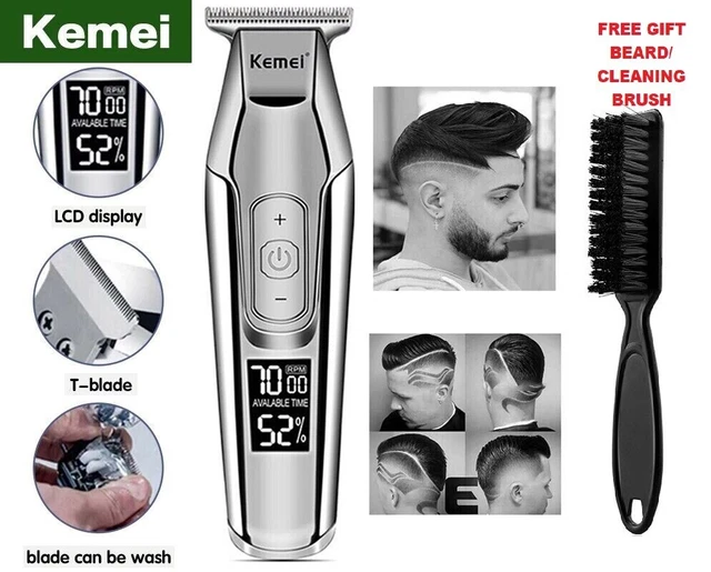 Professional Beard Hair Trimmer Cordless Electric Bald Haircut Detailer Clipper