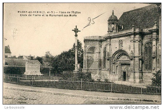 95 MAGNY EN VEXIN - Church Square -