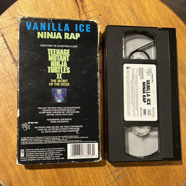 VANILLA ICE NINJA Rap VHS Video Single Teenage Mutant Ninja Turtles