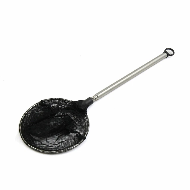 Edelstahl Teleskopgriff Aquarium Teich Garnelen Fisch Skimming Netz runde Form