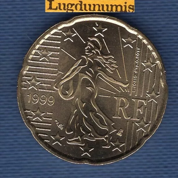 France 1999 20 centimes d'euro SUP SPL Pièce neuve de rouleau