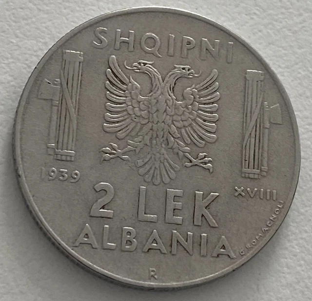 Albania 2 LEK 1939 Shqipni