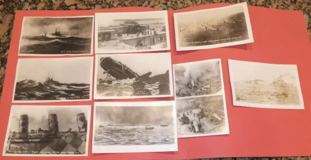 RPPC LOT WWI Military USN US Navy Ships IFS Moser NY Real Photo Postcards Sailor