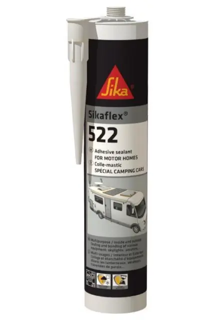 Sikaflex 522 White Adhesive & Sealant Caravan/Motorhome (New Sikaflex 512)
