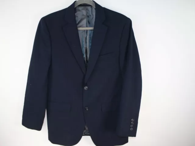 Perry Ellis Men's Suit Blazer Textured Coat Jacket Dress Business Blue Slim  38S