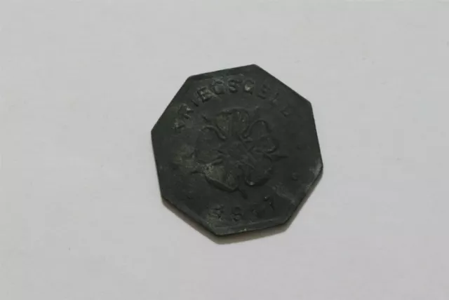 Germany War Money Token 10 Pfennig 1917 Lippe Zinc B34 #Z783