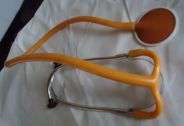 Vintage Collectible Stethoscope Made USA RARE Wilro  1970s Orange