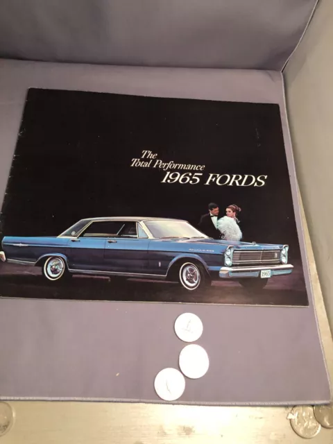 Sales Brochure Catalog Automotive automobile Vintage 1965 Ford dealer Car