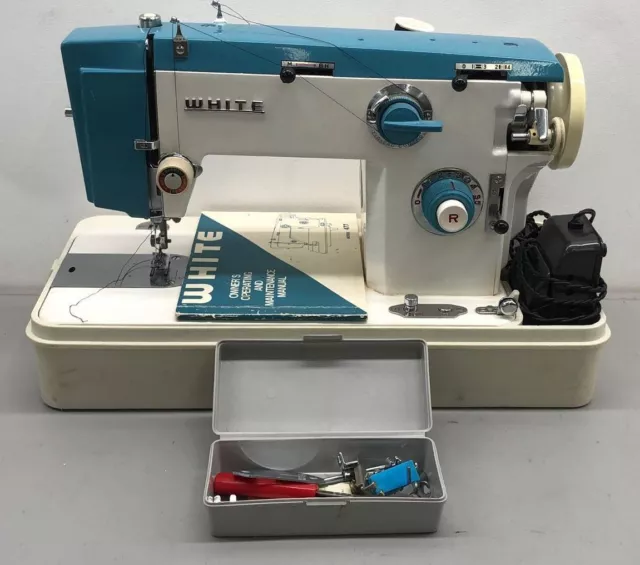 Vintage White Sewing Machine