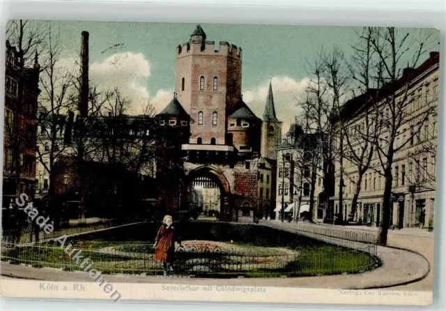 39303185 - 5021 Koeln Neustadt-Sued 102 Severinthor mit Chlodwigsplatz 1906