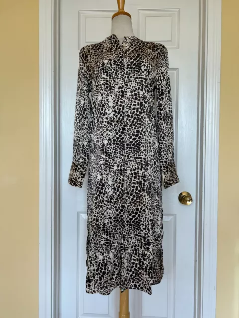 BANANA REPUBLIC leopard print shirt dress size S