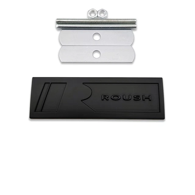 Black Metal Roush Logo Car Front Grille Emblem Racing Sport Turbo  Grill Bagde