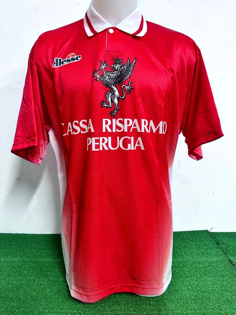 Maillot de football usé match PERUGIA 1992/1993 #3 ELLESSE MAILLOT