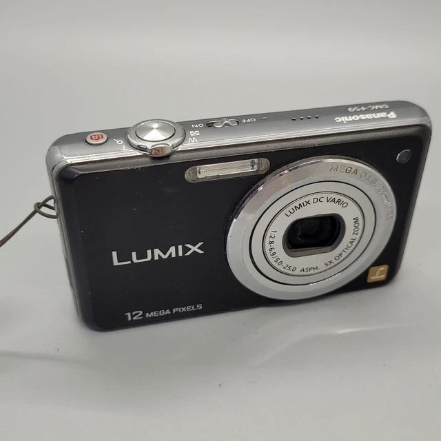Panasonic Lumix DMC-FS9 12.0MP Compact Digital Camera Black Tested Dead Pixels