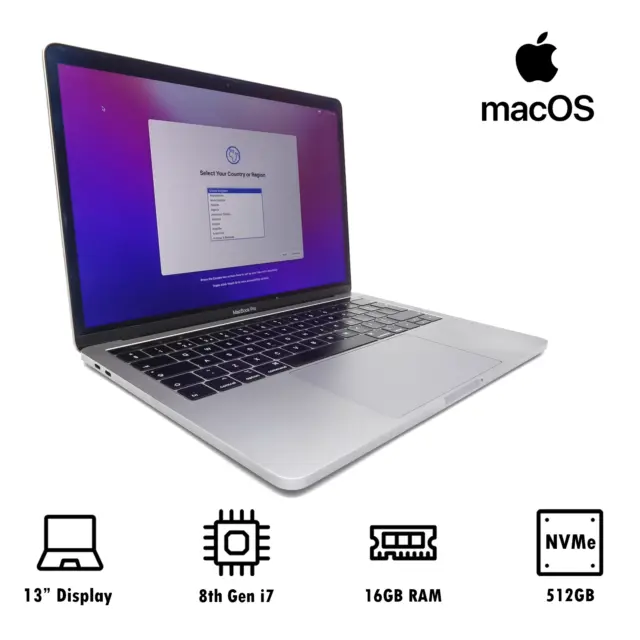 Apple MacBook Pro 15,4 A2159 13" 2019 Touch Bar Core i7-8557U 1,70 GHz 16 GB 512 GB