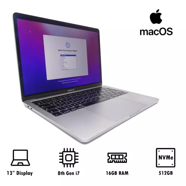 Apple MacBook Pro 15,4 A2159 13" 2019 Touch Bar Core i7-8557U 1,70 GHz 16 GB 512 GB Apple MacBook Pro 15,4 A2159 13" 2019 Touch Bar Core i7-8557U 1,70 GHz 16 GB 512 GB
