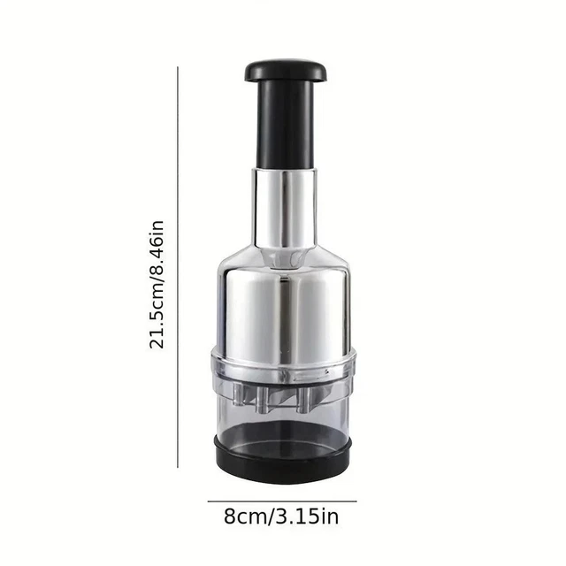 MANUAL HAND PRESS Garlic Onion Chopper Vegetable Food Chopper Processor ...