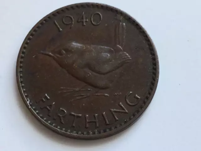 1940 farthing 1/4p George V British