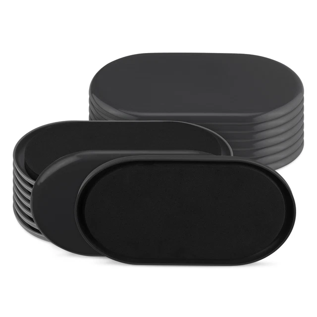 Deslizadores para muebles en moqueta 16x pads ovalados de goma eva y plástico