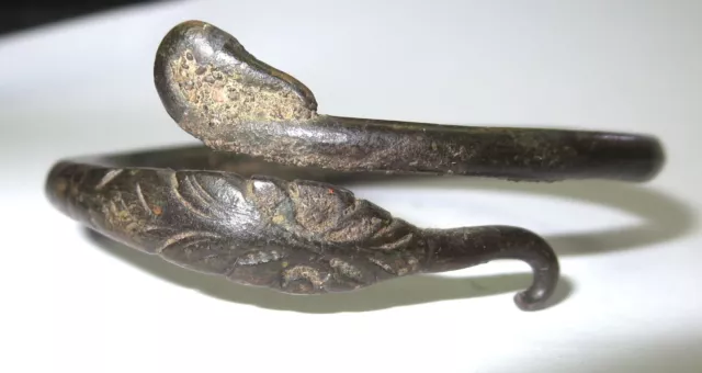 Indonesia Ancient Antique Majapahit kingdom bronze bangle small, snake bracelet