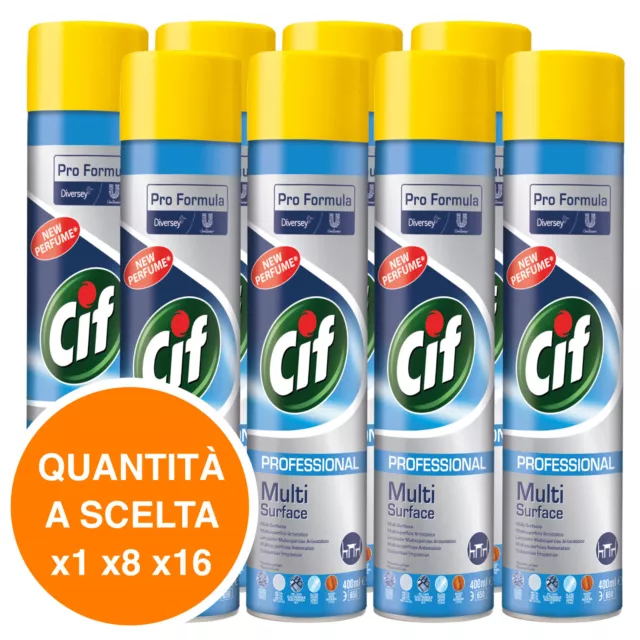 Cif Detergente Antistatico Multisuperficie Professional Spray Sporco Macchie